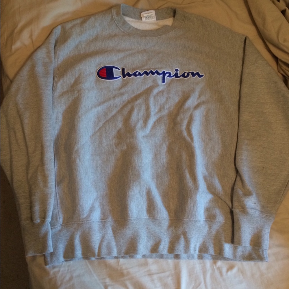 Vintage champion reverse weave spell out